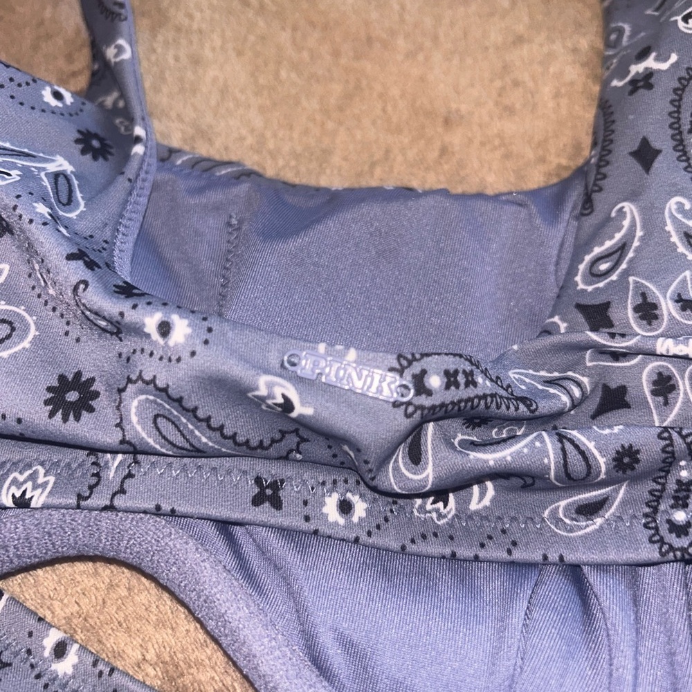 Gray Blue Patterned Bikini Set - image 7